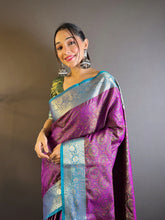 Womens Fashion Ethnic Kanjeevaram Purple Color Sarees-MLSHWSA1924PUP